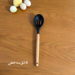 کفگیر و ملاقه سیلیکونی دسته چوب - تصویر 12