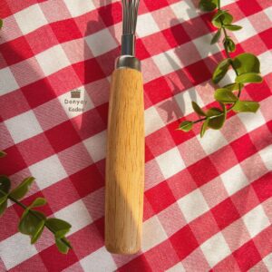 همزن استیل دسته چوبی