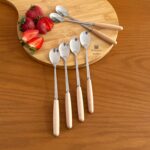 قاشق شربت دسته چوبی
