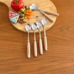 قاشق چای دسته چوبی