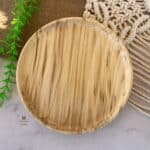 سینی چوبی گرد روشن