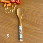 کفگیر ملاقه بامبو بونیتا مدل گل بنفش زرد - Image 8