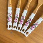 کفگیر ملاقه بامبو بونیتا مدل گل بنفش - Image 7