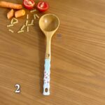 کفگیر ملاقه بامبو بونیتا مدل گل سبز - Image 5