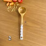 کفگیر ملاقه بامبو بونیتا مدل گل قرمز - Image 5
