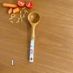 کفگیر ملاقه بامبو بونیتا مدل گل صورتی - Image 2