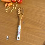 کفگیر ملاقه بامبو بونیتا مدل گل صورتی - Image 8