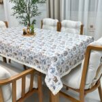 رومیزی فلامنت طرح گل‌آبی