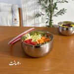 ظرف استیل گرد درب دار - Image 4
