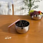 ظرف استیل گرد درب دار - Image 5